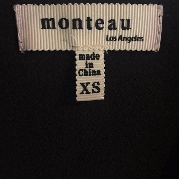 Monteau | Faux-Wrap Dress in Black (NWOT) - Picture 5 of 6